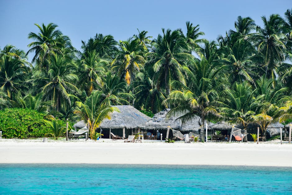 Maillot de bain en vacances tropicales — paradise beach getaway